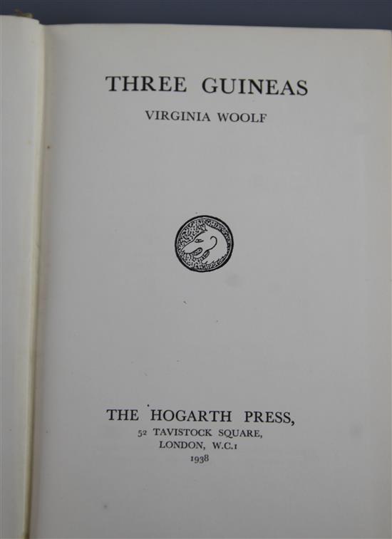 Woolf, Virginia - Three Guineas, first edition, 8vo, cloth. Hogarth Press 1938; Garnett, Angelica - Deceived with